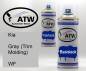 Preview: Kia, Gray (Trim Molding), WF: 400ml Sprühdose + 400ml Klarlack - Set, von ATW Autoteile West.